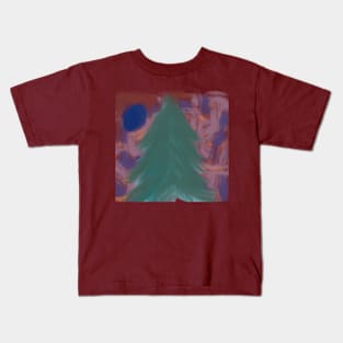 Abstract forest moon Kids T-Shirt